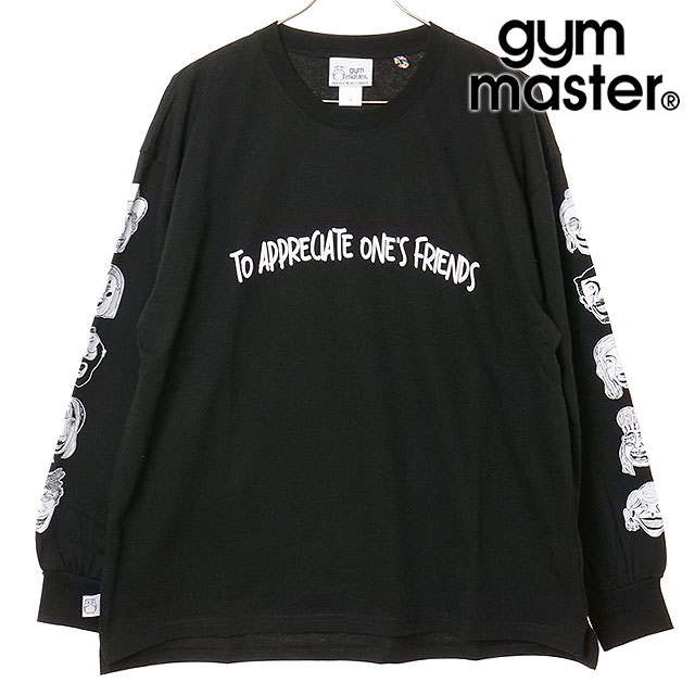 ジムマスター GYM MASTER 7.4oz friends ビッグロンTee [G621779-05 FW25] メンズ トップス カットソー 長袖Tシャツ ビッグシルエット ブラック 正規取扱店