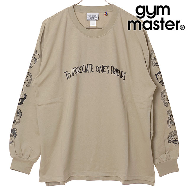 ジムマスター GYM MASTER 7.4oz friends ビッグロンTee [G621779-31 FW25] メンズ トップス カットソー 長袖Tシャツ ビッグシルエット ベージュ 正規取扱店