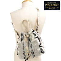 ペンドルトン PENDLETON ボアドローバッグ [PDT-000-253020 FW25] BOA DRAW BAG メンズ・レディース 鞄 巾着バッグ ショルダーバッグ ジャガードボア GREY