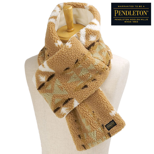 ペンドルトン PENDLETON ボアマフラー [PDT-000-253023 FW25] BOA MUFFLER メンズ・レディース フリース ストール ネックウォーマー ジャガードボア BEIGE 正規取扱店