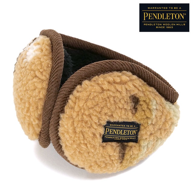 ペンドルトン PENDLETON ボアイヤーマフ [PDT-000-253024 FW25] BOA EAR MUFF メンズ・レディース フリース耳当て イヤーマフラー 防寒 ジャガードボア BEIGE 正規取扱店