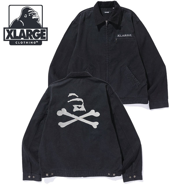エクストララージ XLARGE スカル ワークジャケット [101253021007 FW25] SKULL WORK JACKET メンズ アウター ブルゾン BLACK 正規取扱店