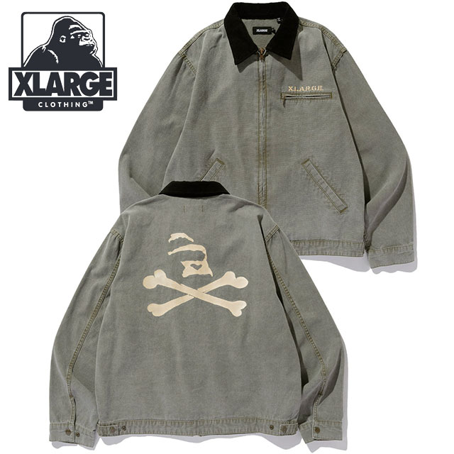 エクストララージ XLARGE スカル ワークジャケット [101253021007 FW25] SKULL WORK JACKET メンズ アウター ブルゾン OLIVE 正規取扱店