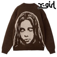 エックスガール X-girl フェイス ジャガードニットカーディガン [105253015006 FW25] FACE JACQUARD KNIT CARDIGAN レディース xgirl トップス 