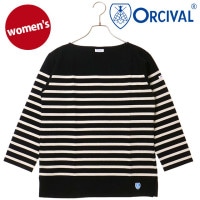 Х ORCIVAL ܡȥͥå 󥰥꡼֥ץ륪С [#6803 FW25] BOAT NECK L/S P.O. ե ǥ ȥåץ åȥ ĹµT ܡ BLACK/FLOUR 谷Ź