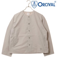 Х ORCIVAL 顼쥹  [OR-B0421-OOM FW25] COLLARLESS SHIRT  󥺡ǥ 饤ȥ ֥륾 Ρ顼  LT.GREY 谷Ź