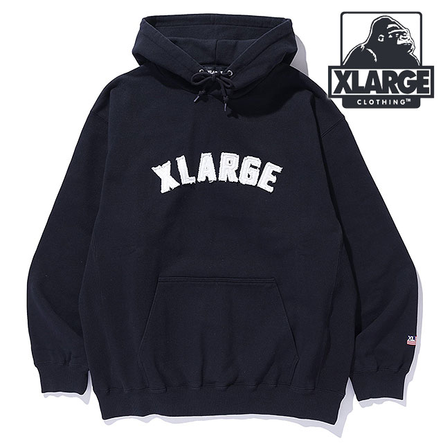 【SALE】エクストララージ XLARGE アーチロゴ プルオーバーフーデッドスウェットシャツ [101253012014 FW25] ARCH LOGO PULLOVER HOODED SWEATSHIRT メンズ トップス パーカー BLACK 正規取扱店【ts】