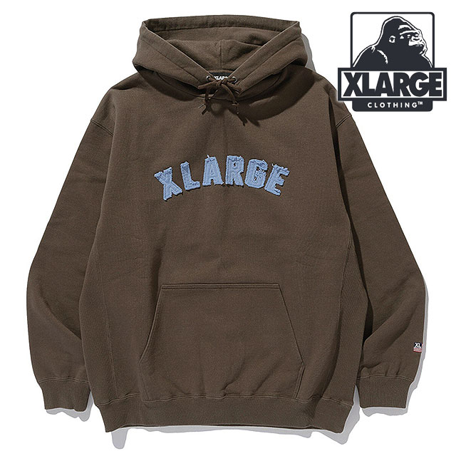 【SALE】エクストララージ XLARGE アーチロゴ プルオーバーフーデッドスウェットシャツ [101253012014 FW25] ARCH LOGO PULLOVER HOODED SWEATSHIRT メンズ トップス パーカー BROWN 正規取扱店【ts】
