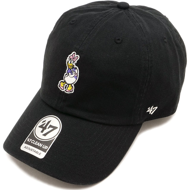フォーティーセブン '47 キャップ クリーンナップ ディズニー デイジーダック [14865171 FW25] '47 CLEAN UP Disney Daisy Duck メンズ・レディース 帽子 サイズ調整可能 BLACK 正規取扱店