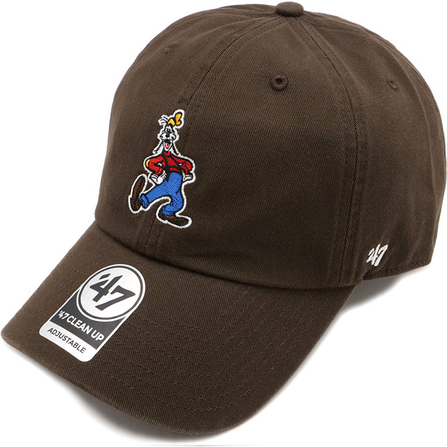 フォーティーセブン '47 キャップ クリーンナップ ディズニー グーフィー [14865165 FW25] '47 CLEAN UP Disney Goofy メンズ・レディース 帽子 サイズ調整可能 BROWN 正規取扱店