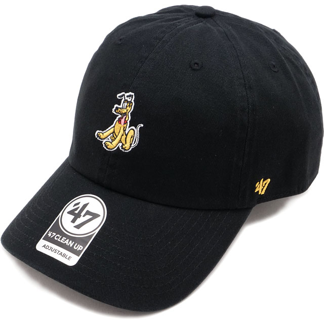 フォーティーセブン '47 キャップ クリーンナップ ディズニー プルート [14865145 FW25] '47 CLEAN UP Disney Pluto メンズ・レディース 帽子 サイズ調整可能 BLACK 正規取扱店