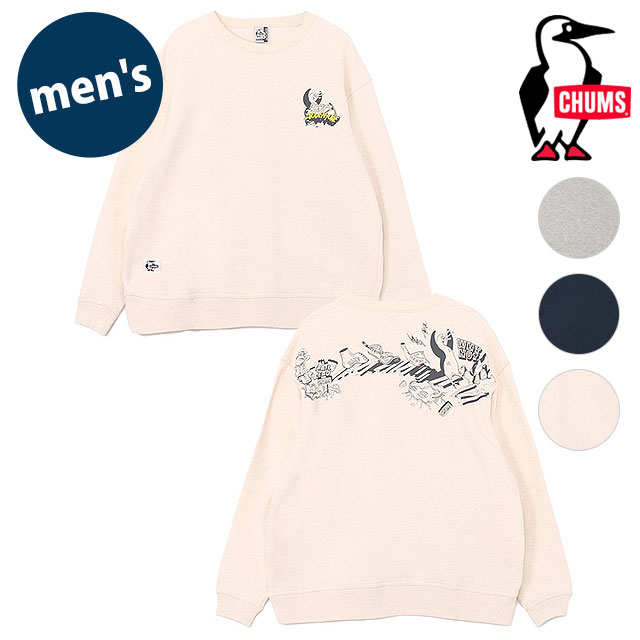 【SALE】チャムス CHUMS アドベンチャークルートップ [CH00-1527 FW25] M Adventure Crew Top メンズ トップス トレーナー 長袖スウェットシャツ USAコットン オーバーサイズ 正規取扱店【ts】