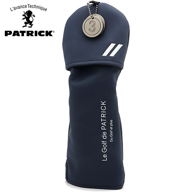 パトリック ゴルフ PATRICK GOLF ユーティリティ用ヘッドカバー [241-832 FW24] HEAD COVER UT 130cc対応 番手変換プレート付き レスキュー NVY ネイビー系 正規取扱店