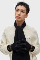 եåɥڥ꡼ FRED PERRY  ĥƥåץɥΥ륰 [C9151-S77 FW24]եåɡڥ꡼ FREDPERRY TWIN TIPPED MERINO WOOL GLOVES 󥺡ǥ ˥åȥ ɴ BLACK/SHADED-STONE/SHADED-STONE ڥ᡼ 谷Ź