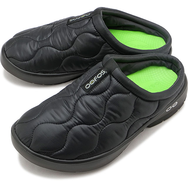 【6か月保証】ウーフォス OOFOS リカバリーサンダル ウークージー サーモ ミュール [2000700052232 FW24] Men's OOcOOzie Thermo Mule メンズ 靴 疲労回復サンダル モックシューズ BLACK 正規取扱店