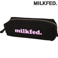 ミルクフェド MILKFED. ウィ ペンシルケース [103251054002 SS25] OUI PENCIL CASE レディース 小物入れ ペンケース ミニポーチ BLACK 【メール便配送】