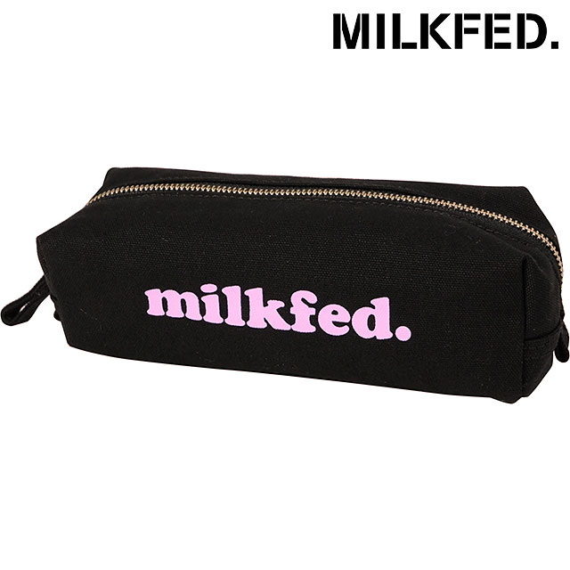 ミルクフェド MILKFED. ウィ ペンシルケース [103251054002 SS25] OUI PENCIL CASE レディース 小物入れ ペンケース ミニポーチ BLACK 【メール便配送】 正規取扱店