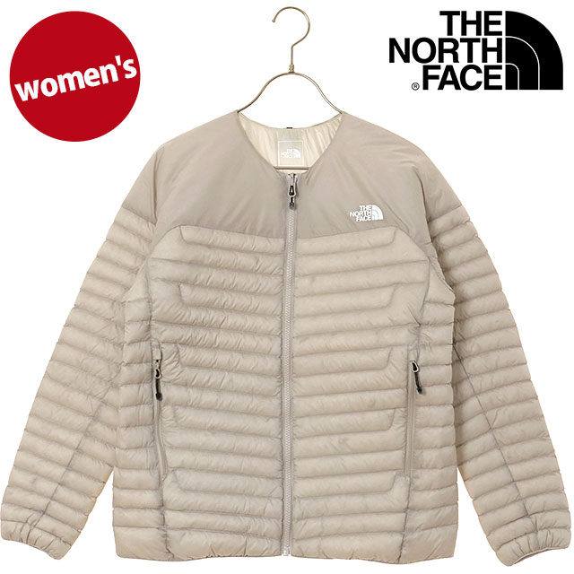 ザ・ノース・フェイス THE NORTH FACE サンダーラウンドネックジャケット [NYW82511-FI FW25] Thunder Roundneck Jacket レディース TNF アウトドア アウター ダウンジャケット 撥水 フォッシルアイボリー 正規取扱店