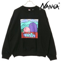 ナンガ NANGA × リュウジカミヤマ スウェット [C2530-1K001Z FW25] NANGA×RYUJI KAMIYAMA SWEAT メンズ トップス トレーナー コラボ BLK 正規取
