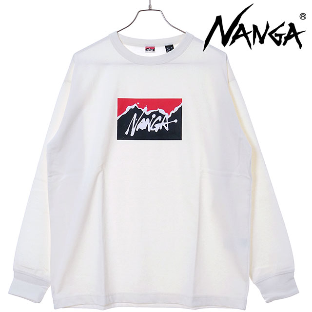 ナンガ NANGA × リュウジカミヤマ ロングスリーブTシャツ [C2530-1L003Z FW25] NANGA×RYUJI KAMIYAMA L/S TEE メンズ トップス 長袖Tシャツ コラボ WHT 【メール便配送】 正規取扱店