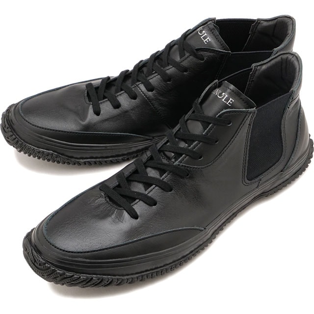 スピングル SPINGLE スニーカー サイドゴア [SP1420 FW25] SP-1420 メンズ・レディース 限定モデル 日本製 カンガルーレザー ミドルカットシューズ ブラック オールブラック 正規取扱店 先着で限定プレゼント！】【返品送料無料】スピングル SPINGLE