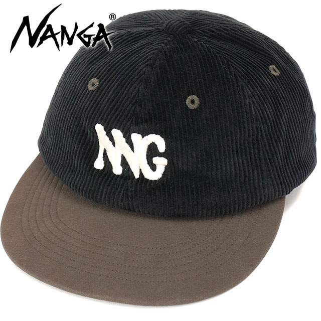 ナンガ NANGA コーデュロイ NNGロゴキャップ [N2532-3A057Z FW25] CORDUROY NNG LOGO CAP メンズ・レディース 帽子 フリーサイズ アウトドア BLK 正規取扱店