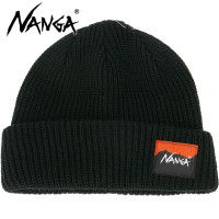 ナンガ NANGA ボックスロゴ バルキービーニー [N2532-3C059A FW25] BOX LOGO BULKY BEANIE メンズ・レディース 帽子 ニット帽 ニットキャップ BLK 正規