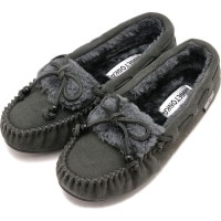 ミネトンカ MINNETONKA フラットシューズ キーラ スリッパー [40686 FW25] KYRA SLIPPER レディース 靴 ファーモカシン 日本別注 CHARCOL 正規取扱店|MIN