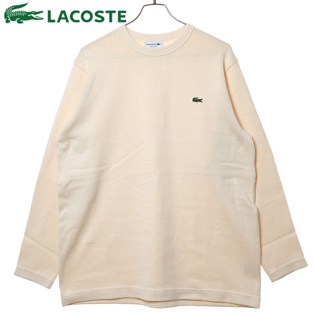 ラコステ LACOSTE ヘビーウェイトシングルジャージ長袖Tシャツ [TH067J-99-XFJ FW25] メンズ トップス 長袖 ホワイト 正規取扱店