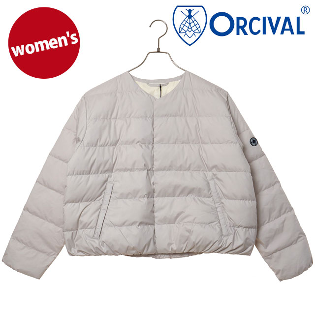 オーシバル ORCIVAL ラウンドネック ブルゾン [OR-A0603-DPR FW25] ROUND NECK BLOUSON レディース ライトアウター ダウンジャケット ノーカラー 薄手 LT.BEIGE 正規取扱店