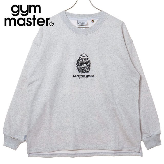 ジムマスター GYM MASTER 10.3oz carefree smile スウェットビッグTee [G621780-02 FW25] メンズ トップス トレーナー 長袖Tシャツ ビッグシルエット アッシュ 正規取扱店