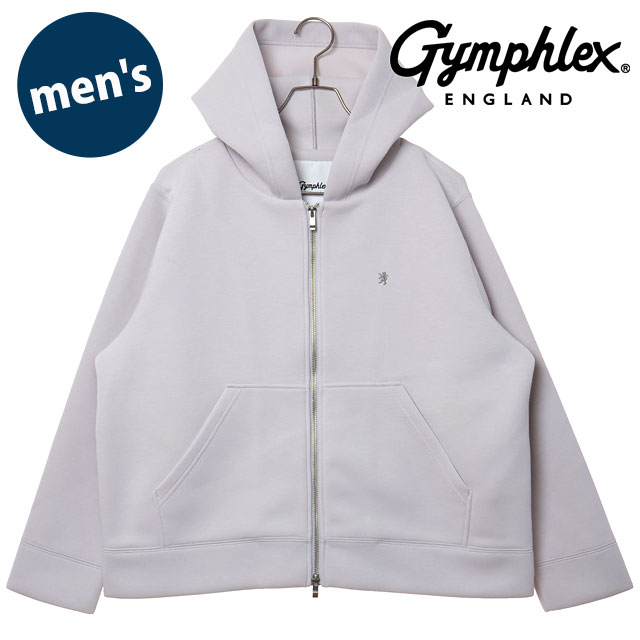 ジムフレックス Gymphlex ジップフーデッド ジャケット [#GY-C0478 DDN FW25] ZIP HOODED JACKET メンズ トップス 長袖 パーカー OYSTER-WHITE(GREY) 正規取扱店