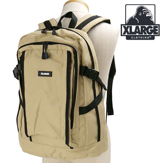 エクストララージ XLARGE バックパック [101254053001 FW25] MULTI POCKET BACKPACK メンズ 鞄 リュック デイパック ベージュ 正規取扱店