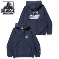 エクストララージ XLARGE メンズ チャンピオン リバースウィーブ ジップアップフーデッド スウェットシャツ [101254012024 FW25] XLARGE×Champion REVERSE