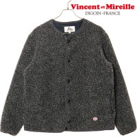 ヴァンソン エ ミレイユ VINCENT ET MIREILLE ボアカーディガン [VM252BL25130-92 FW25] BOA CARDIGAN メンズ・レディース ライトアウター 前ボタン
