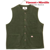 ヴァンソン エ ミレイユ VINCENT ET MIREILLE フリースベスト [VM252FL00230-67 FW25] FLEECE VEST メンズ ライトアウター 前ボタン OLIVE 正