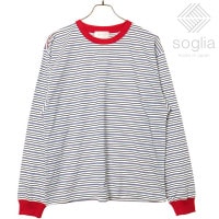 ソリア Soglia オープンエンド マルチボーダー ロングスリーブTシャツ [FW25] Open End Multiborder Long Sleeve T メンズ・レディース トップス カットソ