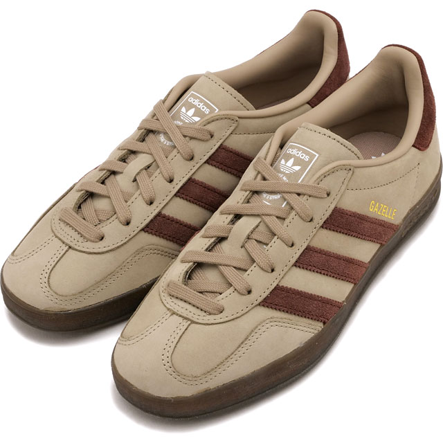 アディダス オリジナルス adidas Originals スニーカー ガゼル インドア [OMV59/JQ8387 FW25] GAZELLE INDOOR レディース 靴 シューズ ガッツレー トレースカーキ/フォックスブラウン/フットウェアホワイト 正規取扱店