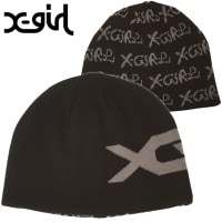 エックスガール X-girl リバーシブル ジャガードビーニー [105254051008 FW25] REVERSIBLE JACQUARD BEANIE レディース xgirl 帽子 ニットキャッ