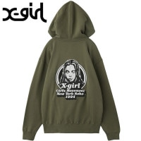 エックスガール X-girl ジップアップスウェットフーディー [105254012015 FW25] MESSAGE AND FACE ZIP UP SWEAT HOODIE レディース xgirl