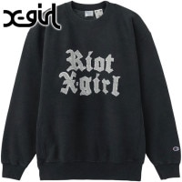 エックスガール X-girl チャンピオン リバースウィーブ スウェットトップ [105254012022 FW25] X-girl x Champion REVERSE WEAVE R FADED 