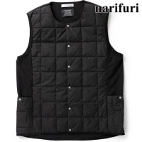 ナリフリ narifuri TAION サイドポケットインナーダウンベスト [NFTA-09 FW25] メンズ トップス タイオン コラボ BLACK 正規取扱店|narifuri（ナリフリ）