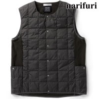 ナリフリ narifuri TAION サイドポケットインナーダウンベスト [NFTA-09 FW25] メンズ トップス タイオン コラボ CHARCOAL 正規取扱店|narifuri（ナリフリ）