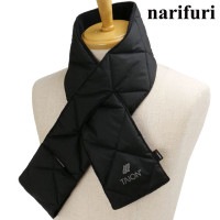 ナリフリ narifuri TAION リバーシブルダウンキルトマフラー [NFTA-10 FW25] メンズ・レディース タイオン コラボ ネックウォーマー BLACK 正規取扱店|narifuri