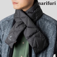 ナリフリ narifuri TAION リバーシブルダウンキルトマフラー [NFTA-10 FW25] メンズ・レディース タイオン コラボ ネックウォーマー CHARCOAL 正規取扱店|narif