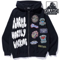 エクストララージ XLARGE フーデッドスウェット [101254012004 FW25] MULTI LOGO ZIP UP HOODED SWEATSHIRT メンズ トップス ジップアップパー