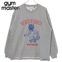 ジムマスター GYM MASTER 10.3oz WEEKEND 刺繍スウェットビッグTee [G621782-03 FW25] メンズ トップス トレーナー 長袖Tシャツ ビッグシルエット 杢グレー