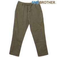 ファイブブラザー FIVE BROTHER ダック イージーパンツ [152590DC FW25] DUCK EASY PANTS メンズ ボトムス ロングパンツ ウエストゴム L.OLIVE 正規取