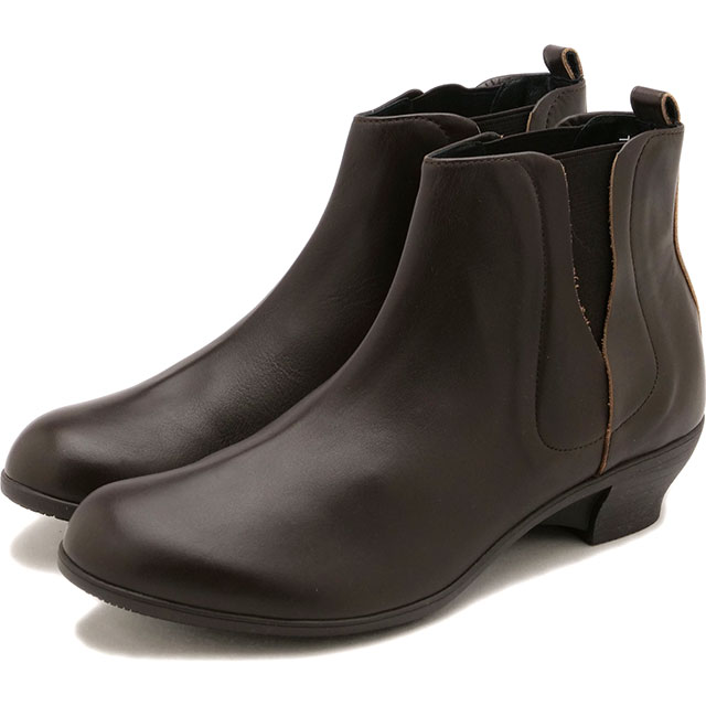 【返品送料無料】ショセ トラベルシューズ TRAVEL SHOES by chausser トラベル シューズ バイ ショセ サイドゴアヒールブーツ [TR-023 FW25] Sidegore heel boots レディース 靴 日本製 防水 ビブラム ダークブラウン DBR 正規取扱店