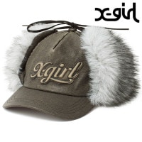 エックスガール X-girl ロゴ イヤーフラップキャップ [105254051001 FW25] EMBOSSED LOGO PATCH EARFLAP CAP レディース xgirl 帽子 防寒 